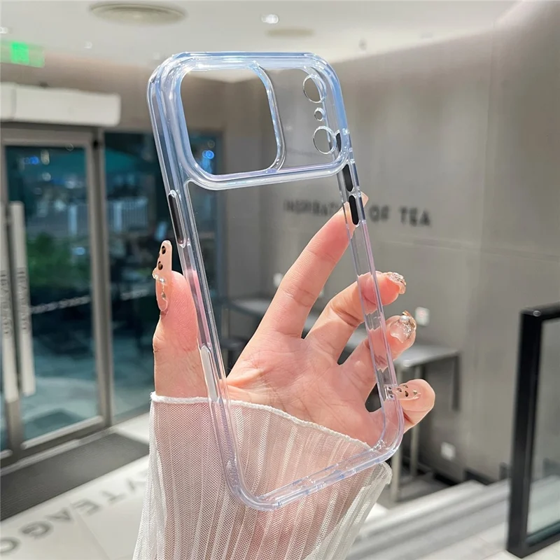 For iPhone 17 Pro Max Clear Case PC + TPU Shockproof Phone Cover