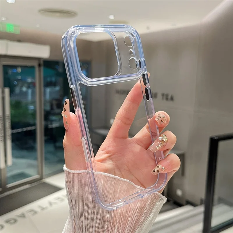 For iPhone 17 Pro Clear Case PC + TPU Shockproof Phone Cover