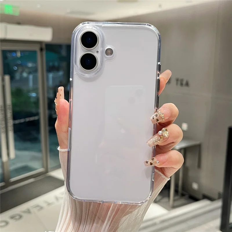 For iPhone 17 Clear Case PC + TPU Shockproof Phone Cover