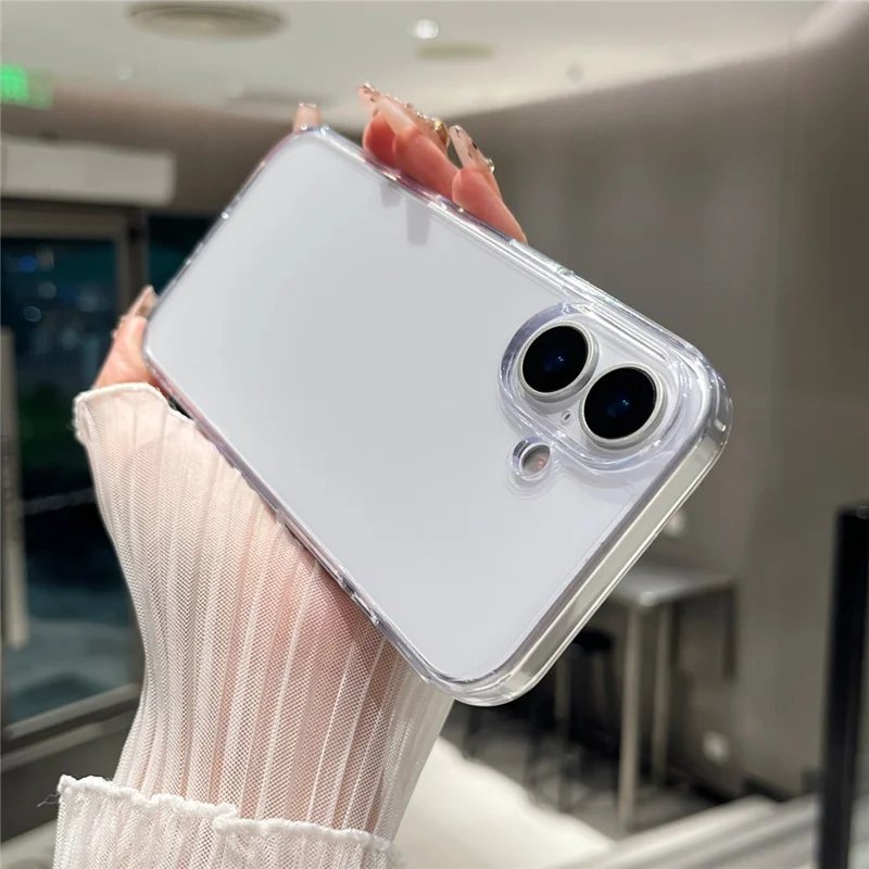 For iPhone 17 Clear Case PC + TPU Shockproof Phone Cover