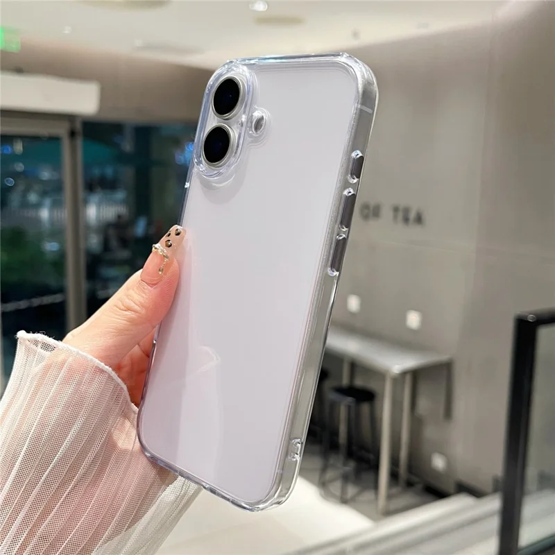 For iPhone 17 Clear Case PC + TPU Shockproof Phone Cover