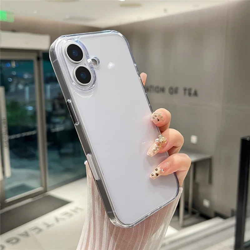 For iPhone 17 Clear Case PC + TPU Shockproof Phone Cover