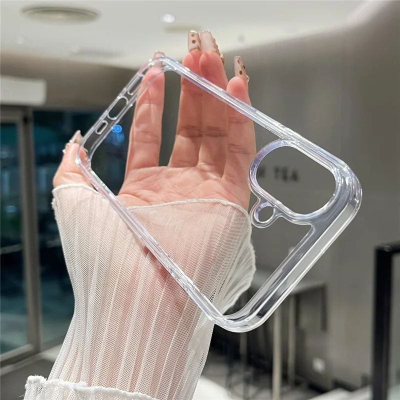 For iPhone 17 Clear Case PC + TPU Shockproof Phone Cover