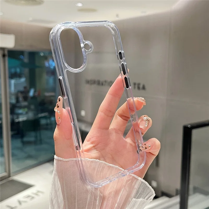 For iPhone 17 Clear Case PC + TPU Shockproof Phone Cover