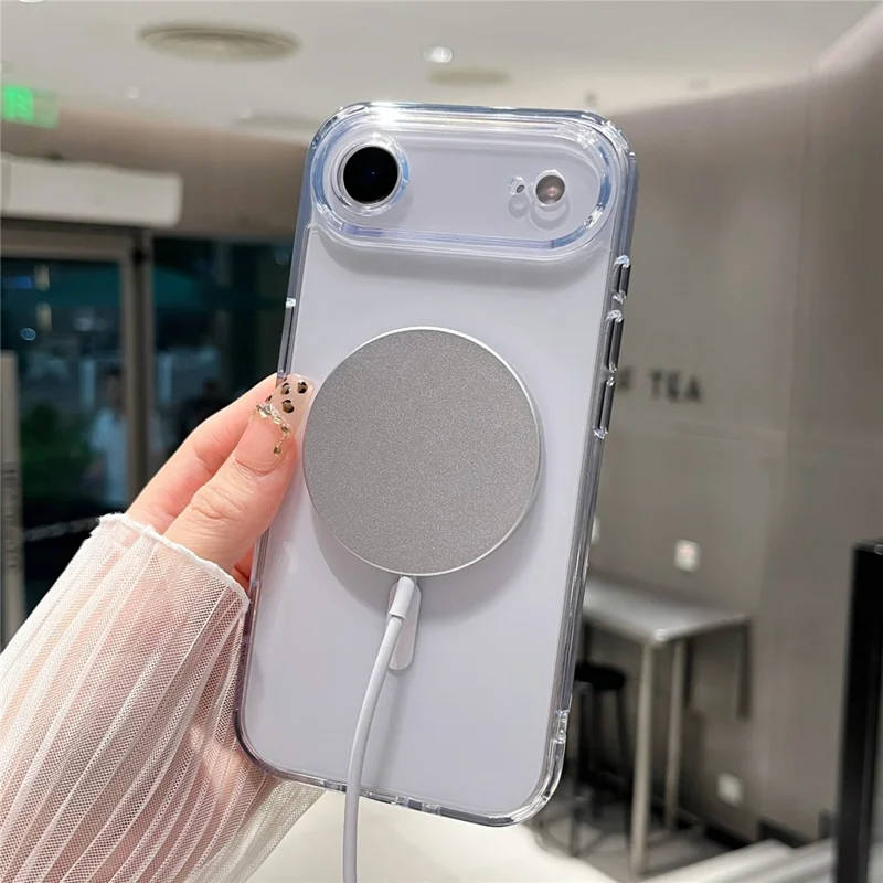 For iPhone Air Magnetic Clear Case PC +TPU Hybrid Phone Cover Compatible with MagSafe