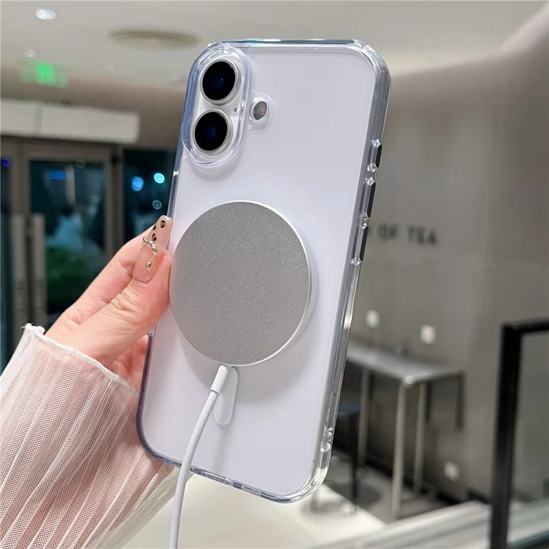 For iPhone 17 Magnetic Case Matte Clear Phone Cover Compatible with MagSafe