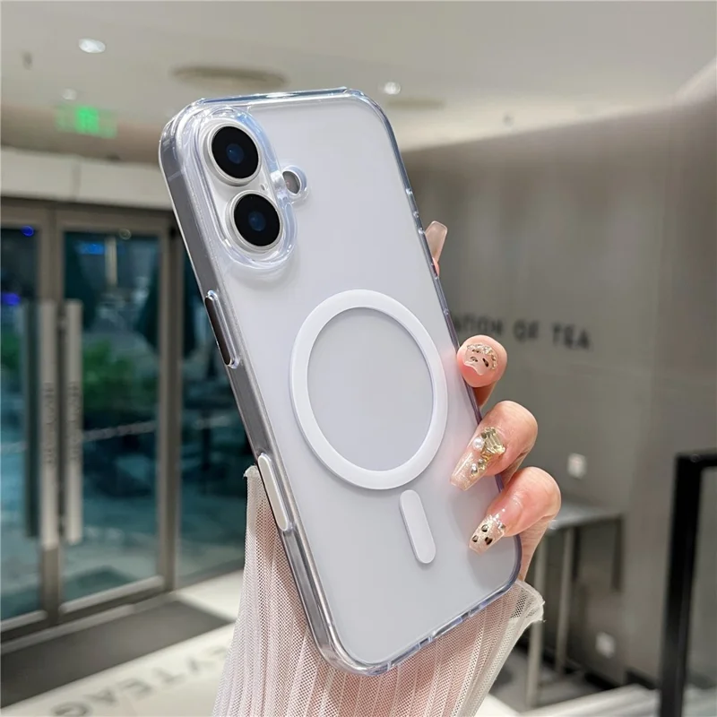 For iPhone 17 Magnetic Case Matte Clear Phone Cover Compatible with MagSafe