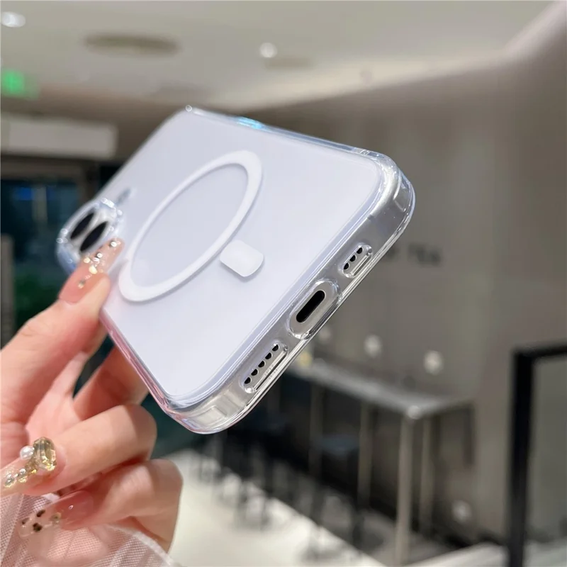 For iPhone 17 Magnetic Case Matte Clear Phone Cover Compatible with MagSafe