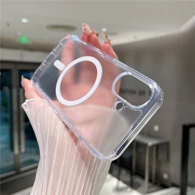 For iPhone 17 Magnetic Case Matte Clear Phone Cover Compatible with MagSafe