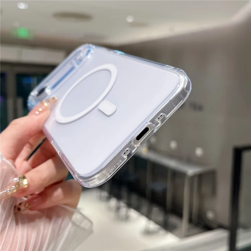 Folia magnetyczna do iPhone Air, przezroczysta matowa obudowa kompatybilna z MagSafe