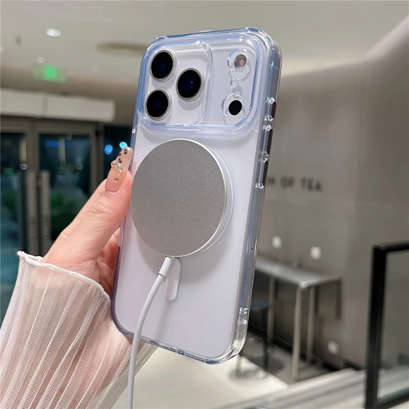 For iPhone 17 Pro Magnetic Case Matte Clear Phone Cover Compatible with MagSafe
