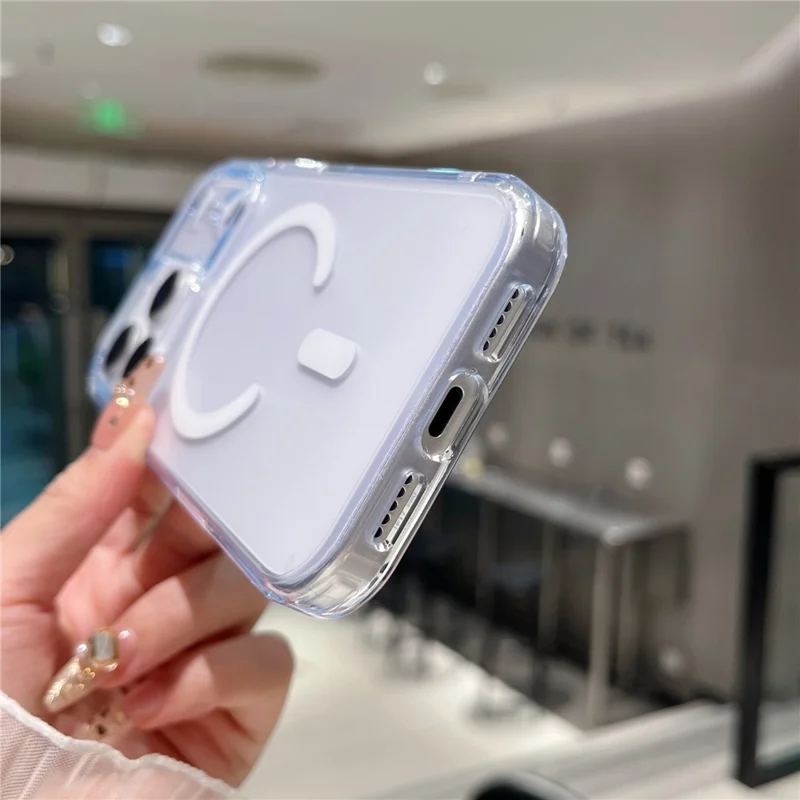 For iPhone 17 Pro Magnetic Case Matte Clear Phone Cover Compatible with MagSafe