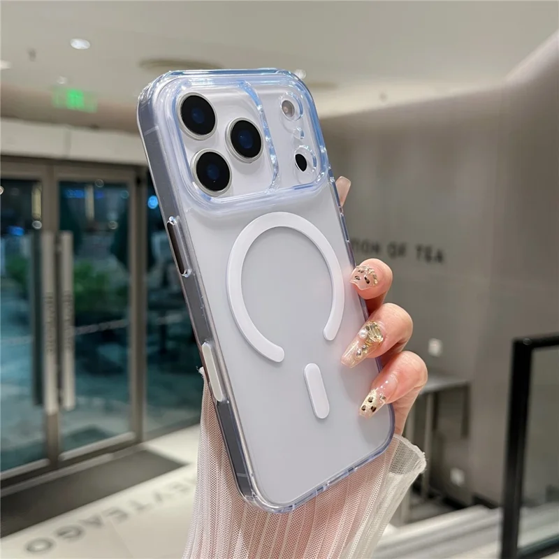 For iPhone 17 Pro Magnetic Case Matte Clear Phone Cover Compatible with MagSafe