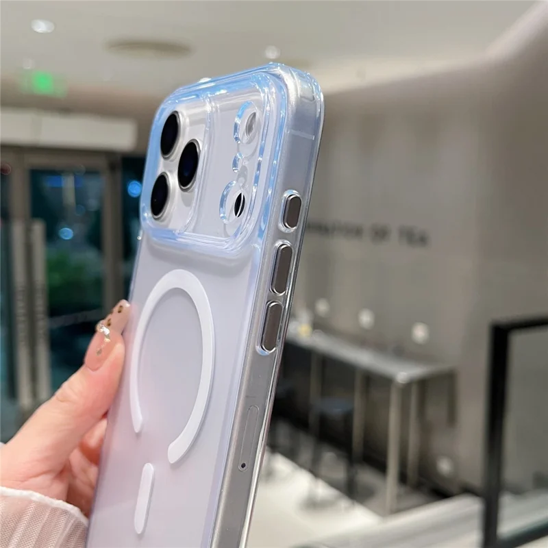 For iPhone 17 Pro Max Magnetic Case Matte Clear Phone Cover Compatible with MagSafe