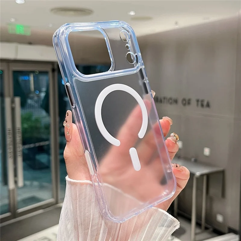 For iPhone 17 Pro Max Magnetic Case Matte Clear Phone Cover Compatible with MagSafe