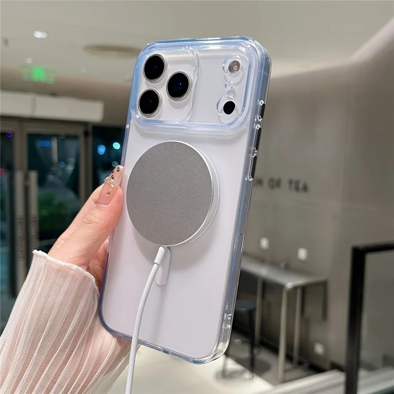 For iPhone 17 Pro Max Magnetic Case Matte Clear Phone Cover Compatible with MagSafe