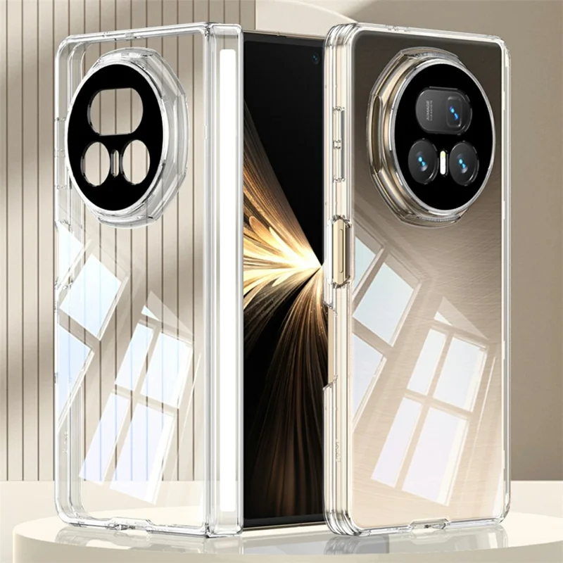 GKK For Honor Magic V5 5G Case Magnetic Hinge Design Clear TPU Phone Cover - Transparent