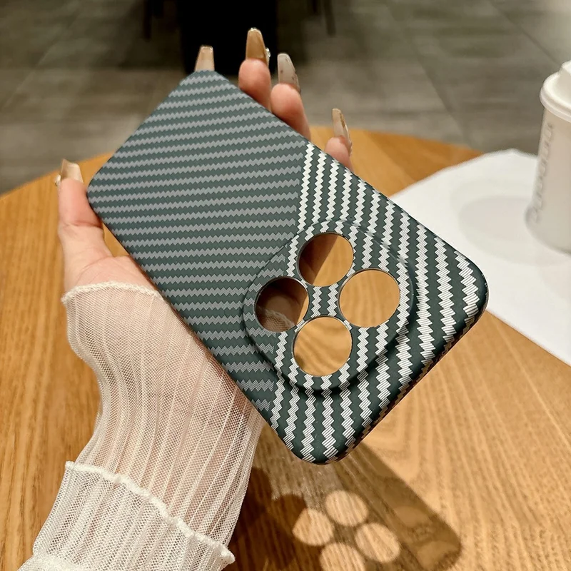 For Xiaomi Redmi Note 15 5G (Global) Case Hard PC Phone Cover Carbon Fiber Texture Drop Proof - Black  /  Red