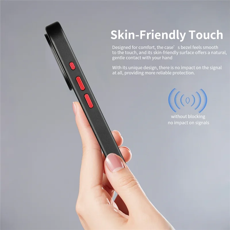 For iPhone 17 Pro Max Magnetic Case Large Texture Aramid Fiber + TPU Phone Cover with Metal Lens Frame - Red Lens Frame + Red