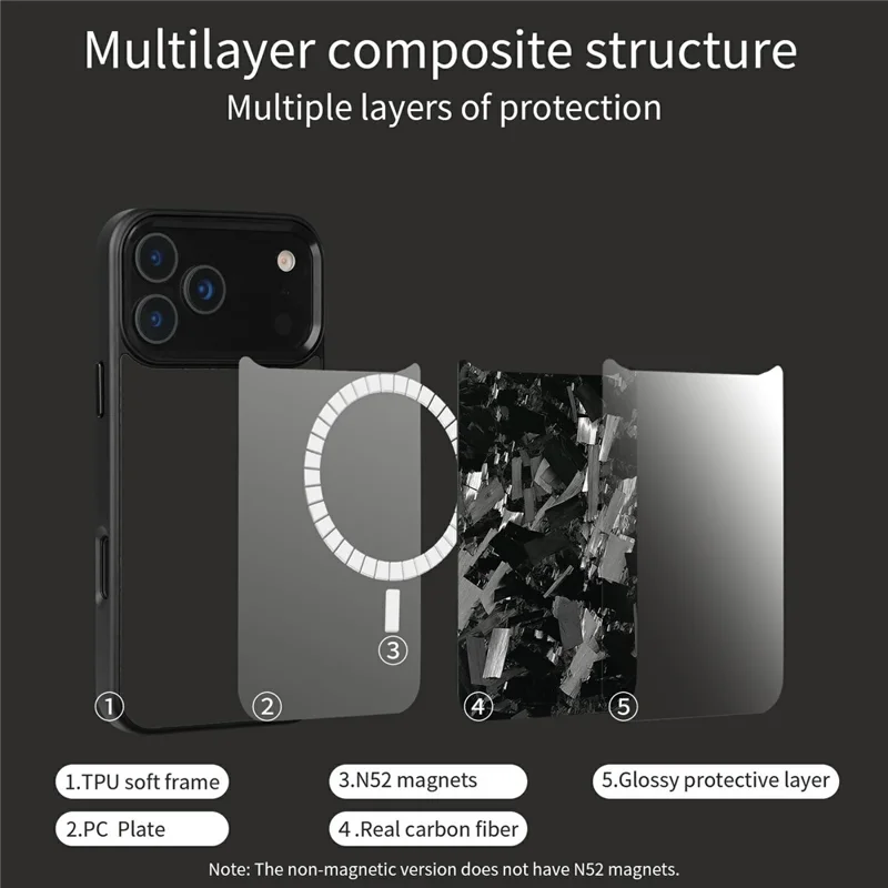 For iPhone 17 Pro Max Magnetic Case Large Texture Aramid Fiber + TPU Phone Cover with Metal Lens Frame - Red Lens Frame + Red