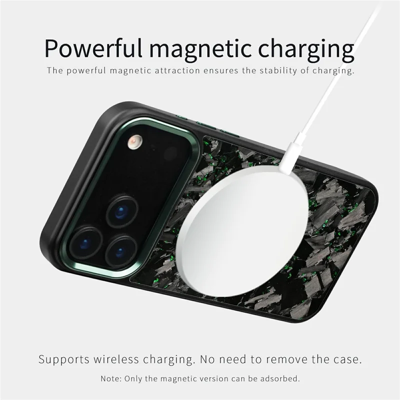 For iPhone 17 Pro Max Magnetic Case Large Texture Aramid Fiber + TPU Phone Cover with Metal Lens Frame - Red Lens Frame + Red