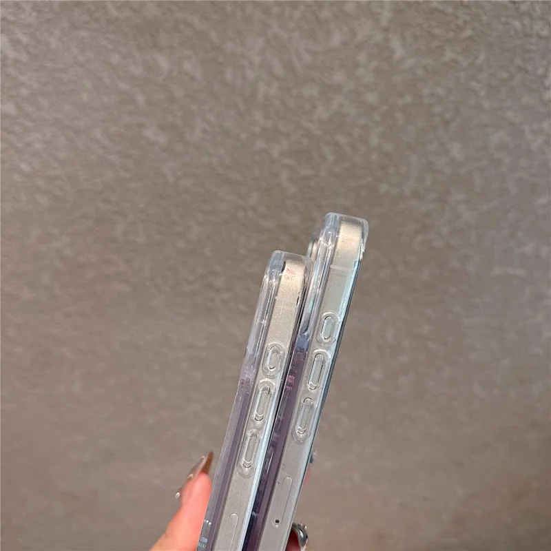 For iPhone 17 Pro Case Compatible with MagSafe Quicksand Beads PC + TPU Phone Cover - Purple