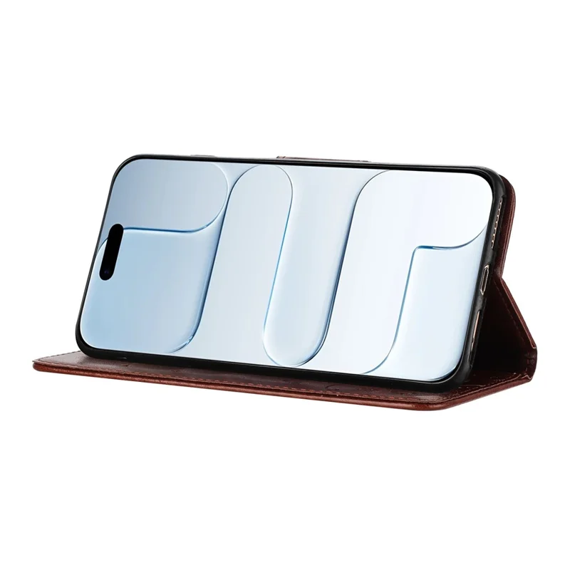 For iPhone Air Case Imprinted Mini Butterfly Leather Wallet Phone Cover - Brown