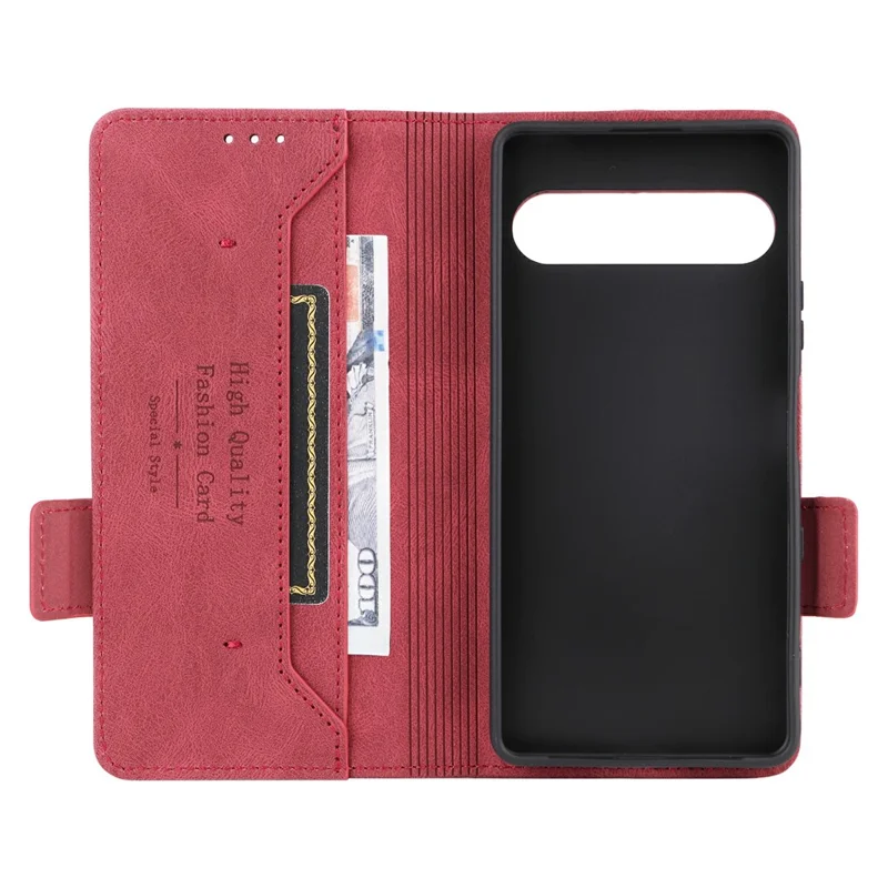 For Sony Xperia 10 VII Case Leather Wallet Flip Phone Cover with Hardware Decor - Rose