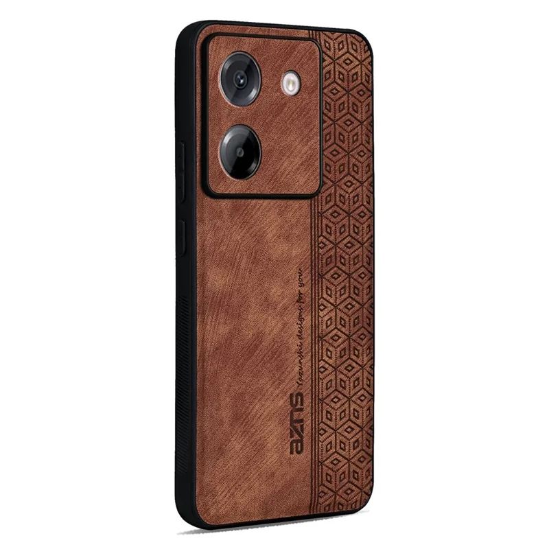AZNS For Xiaomi Poco M7 Pro 5G Case Protective PU Leather Covered TPU Phone Shell - Brown