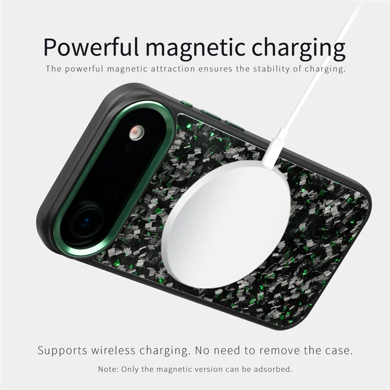 For iPhone Air Case Forged Texture Aramid Fiber + TPU Phone Cover with Black Lens Frame - Black
