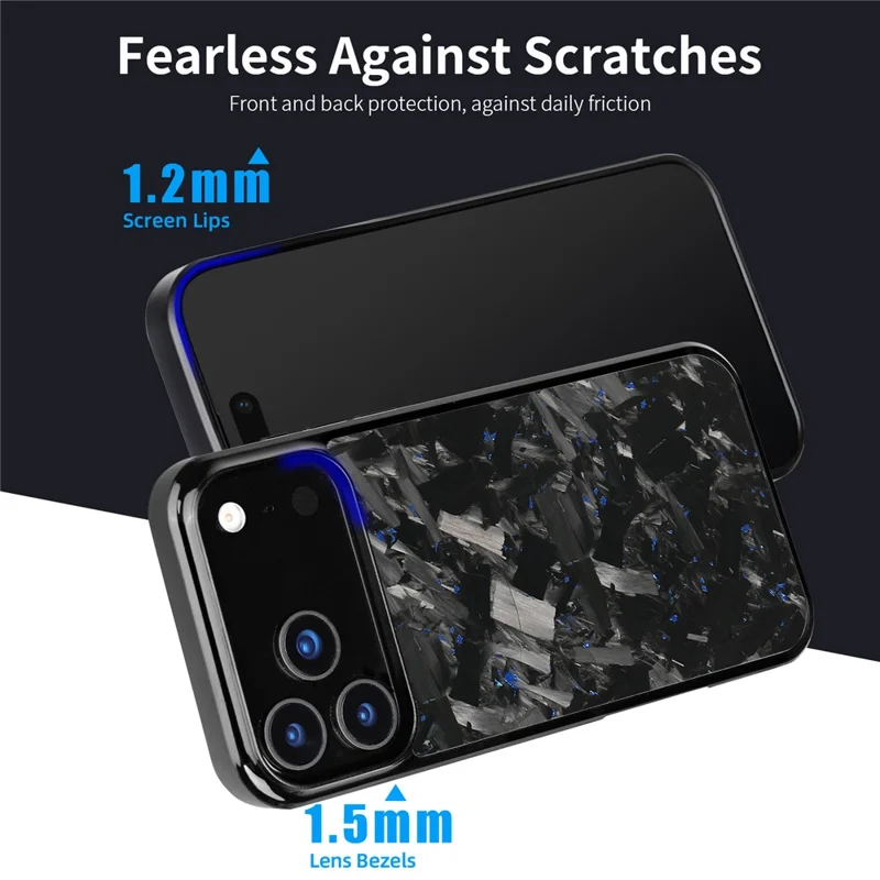 For iPhone 17 Pro Magnetic Case Large Texture Aramid Fiber + TPU Phone Cover - Black