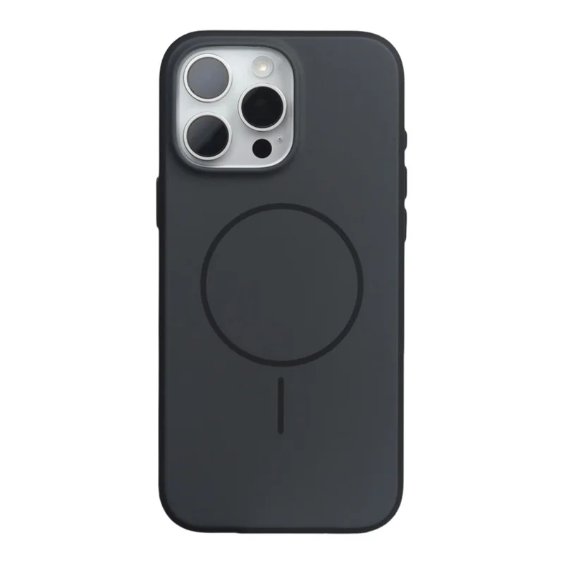 For iPhone 17 Pro Max Case Compatible with MagSafe Matte Skin Feel TPU + PC Phone Cover - Black