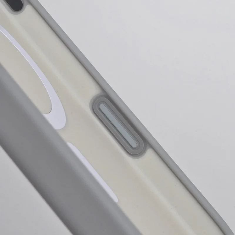 For iPhone 17 Pro Case Compatible with MagSafe Matte Skin Feel TPU + PC Phone Cover - White