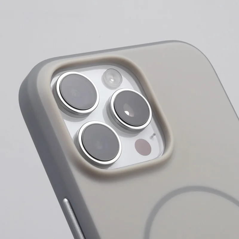 For iPhone 17 Pro Case Compatible with MagSafe Matte Skin Feel TPU + PC Phone Cover - White