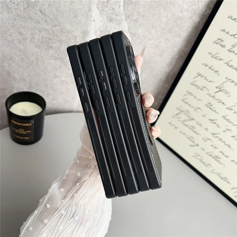 For OnePlus 12 5G Magnetic Case Calf Texture PU + TPU + PC Kickstand Phone Cover - Brown