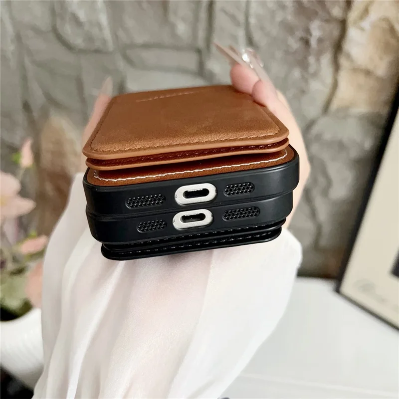 For iPhone 16 Pro Case Detachable Card Holder Kickstand Leather Back Phone Cover Compatible with MagSafe - Wine Red
