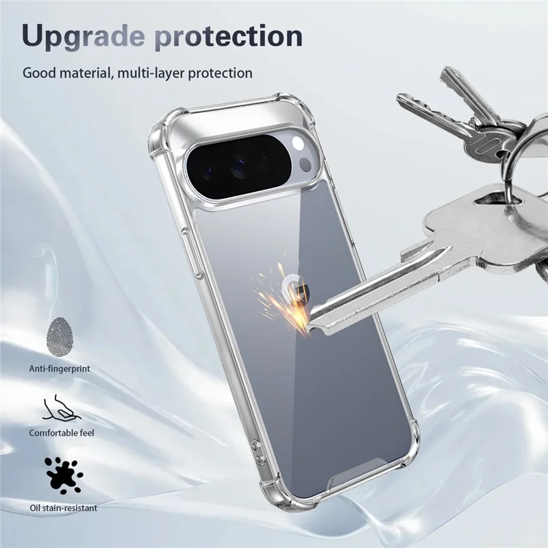 For Google Pixel 10 Pro XL Case Reinforced Corner 1.5mm PC + TPU Ultra Clear Phone Cover