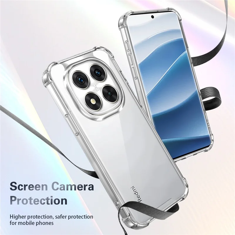 Étui pour Xiaomi Poco X7 5G / Redmi Note 14 Pro 5G, renforcé aux coins, PC + TPU ultra transparent