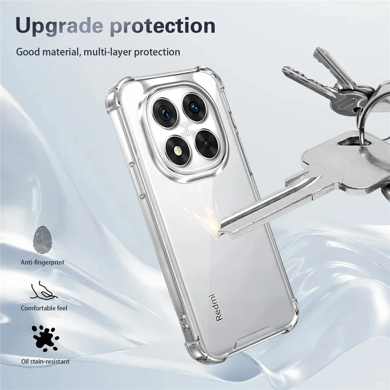 Étui pour Xiaomi Poco X7 5G / Redmi Note 14 Pro 5G, renforcé aux coins, PC + TPU ultra transparent