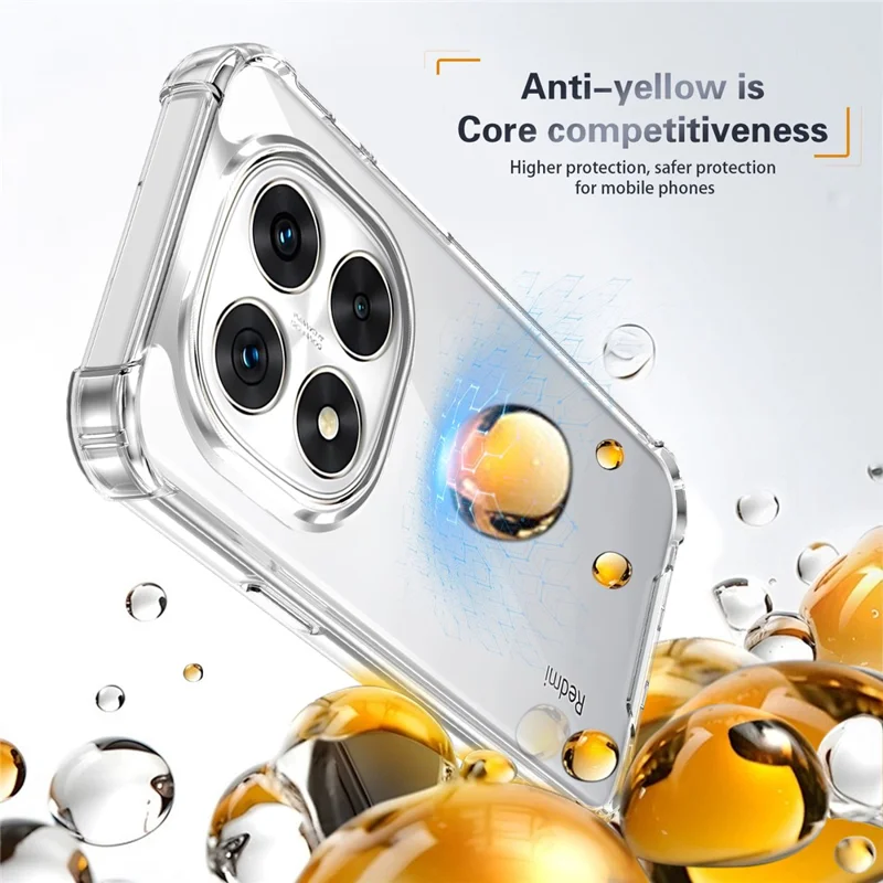 Étui pour Xiaomi Poco X7 5G / Redmi Note 14 Pro 5G, renforcé aux coins, PC + TPU ultra transparent