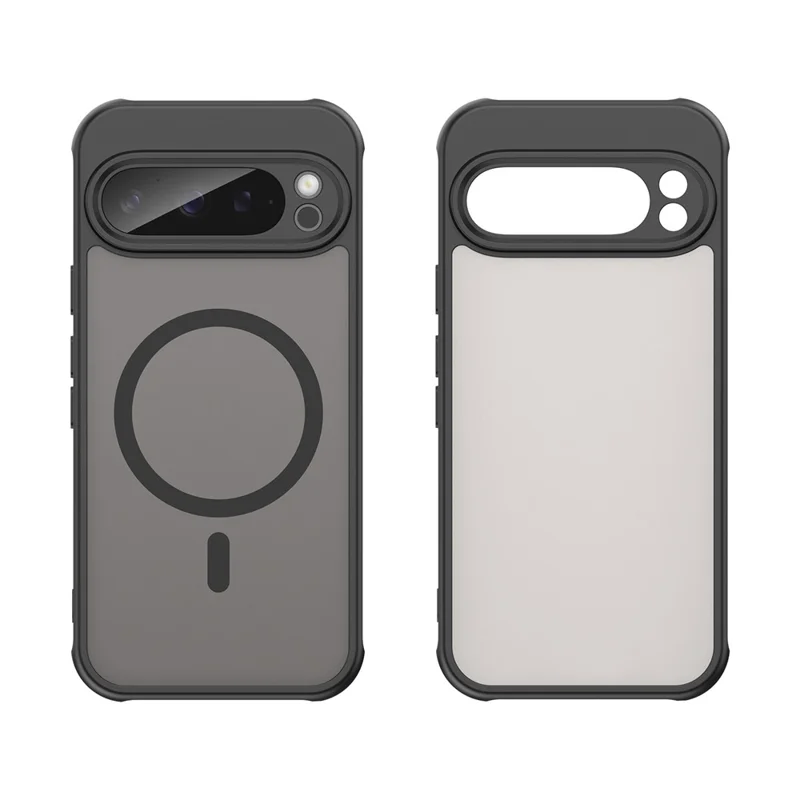 Bulk Purchasing For Google Pixel 9 Pro Magnetic Case Anti Drop PC + TPU Phone Cover - Black