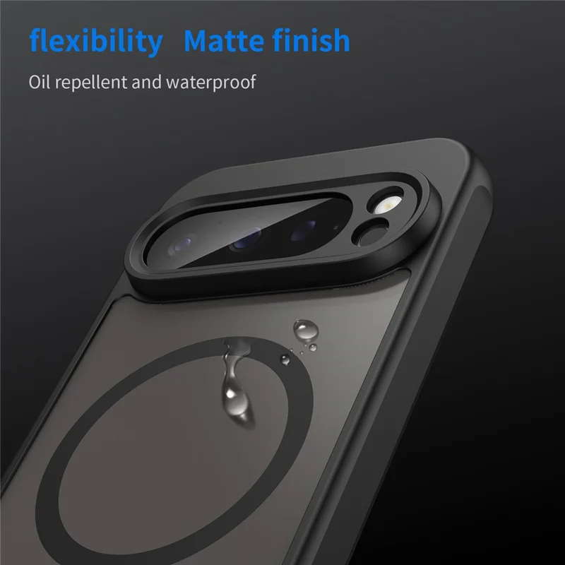 Bulk Purchasing For Google Pixel 9 Pro Magnetic Case Anti Drop PC + TPU Phone Cover - Black