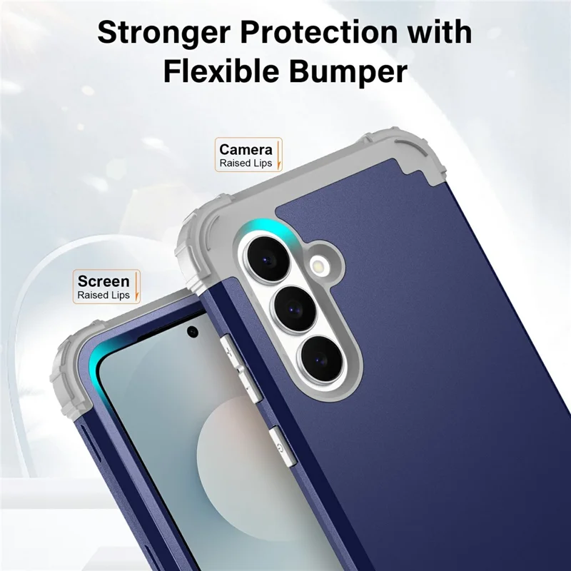 Samsung Galaxy S25 FE hoesje, stootvast, achterkant van PC + TPU - Marineblauw