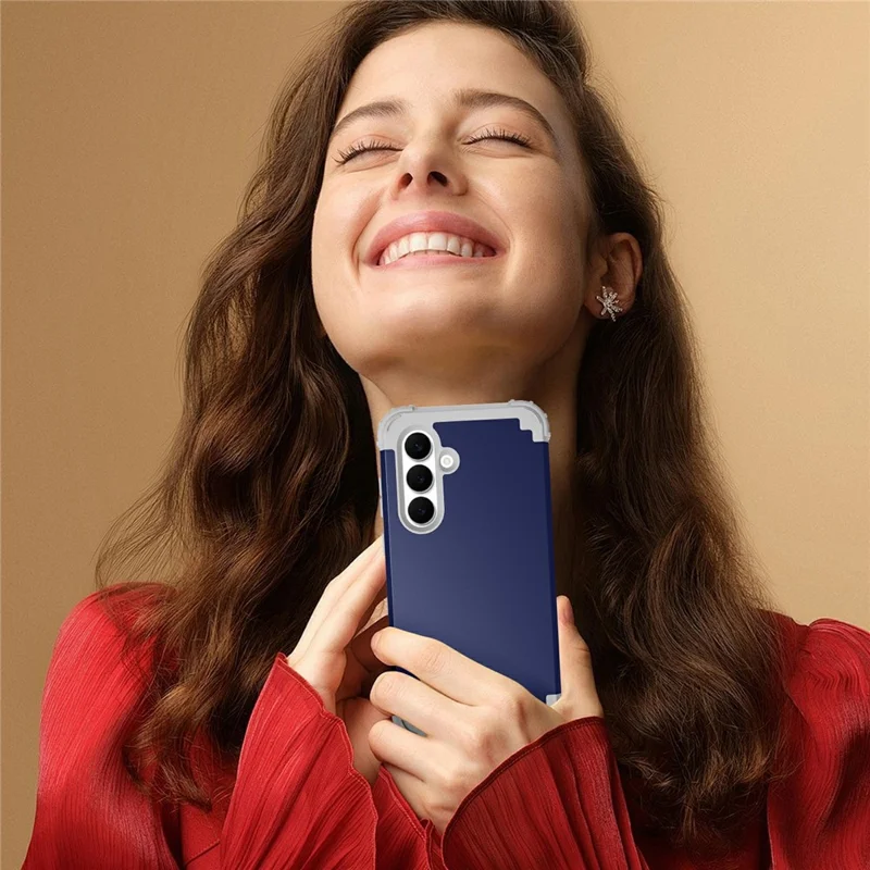 Samsung Galaxy S25 FE hoesje, stootvast, achterkant van PC + TPU - Marineblauw