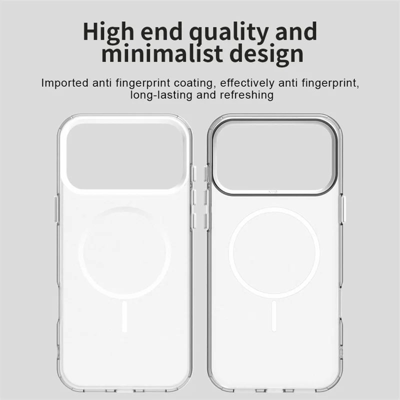 For iPhone 17 Pro Case Candy Color PC + TPU + PET Phone Cover Compatible with MagSafe - White