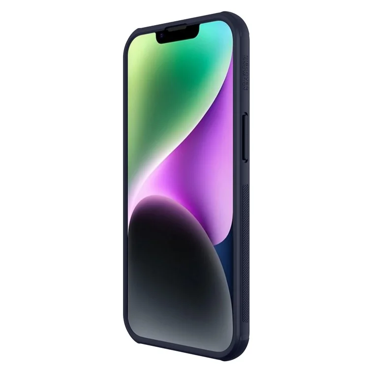 Nillkin Super Shield Shield Pro Phone Case Per Iphone 14 Plus, Copertina Telefonica Per PC Anti-scratch (design Hollow-out Per Logo) - Viola Scuro