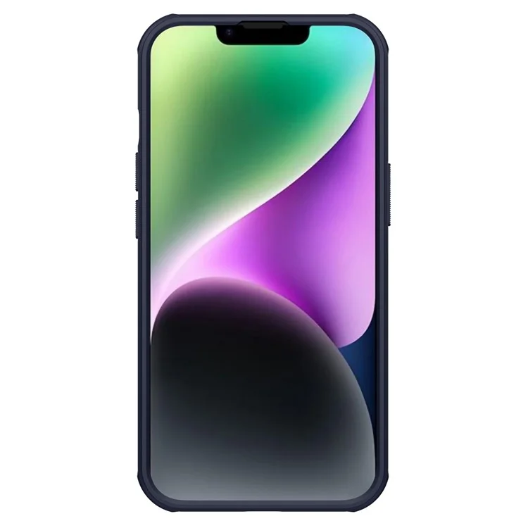 Nillkin Super Shield Shield Pro Phone Case Per Iphone 14 Plus, Copertina Telefonica Per PC Anti-scratch (design Hollow-out Per Logo) - Viola Scuro