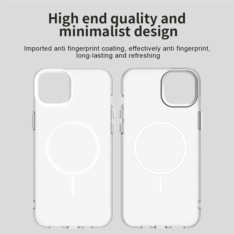 For iPhone 13 Case Candy Color PC + TPU + PET Phone Cover Compatible with MagSafe - White