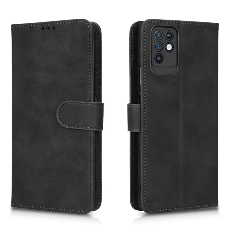 Couvercle de Choc Téléphonique Pour Infinix Note 10, Casse de Portefeuille en Cuir pu pu pu Avec Fonctionnalité - le Noir