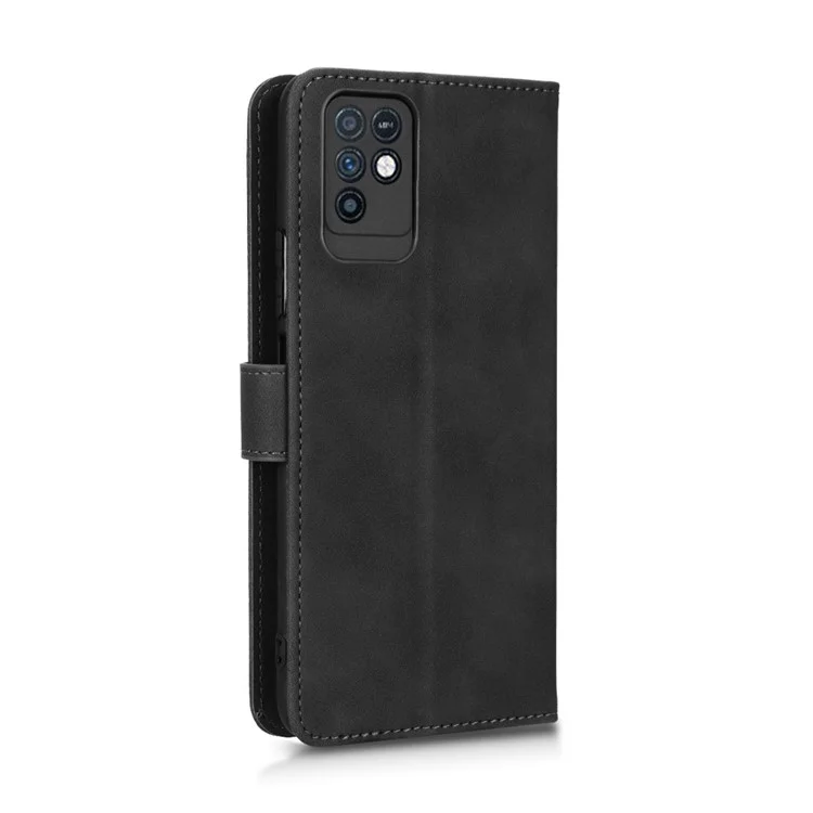 Couvercle de Choc Téléphonique Pour Infinix Note 10, Casse de Portefeuille en Cuir pu pu pu Avec Fonctionnalité - le Noir